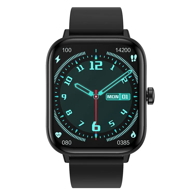 G42 1,83 Zoll Gesundheitsüberwachungs-Smartwatch für Frauen IP67 wasserdicht Bluetooth-Anrufe Sportuhr - Schwarz