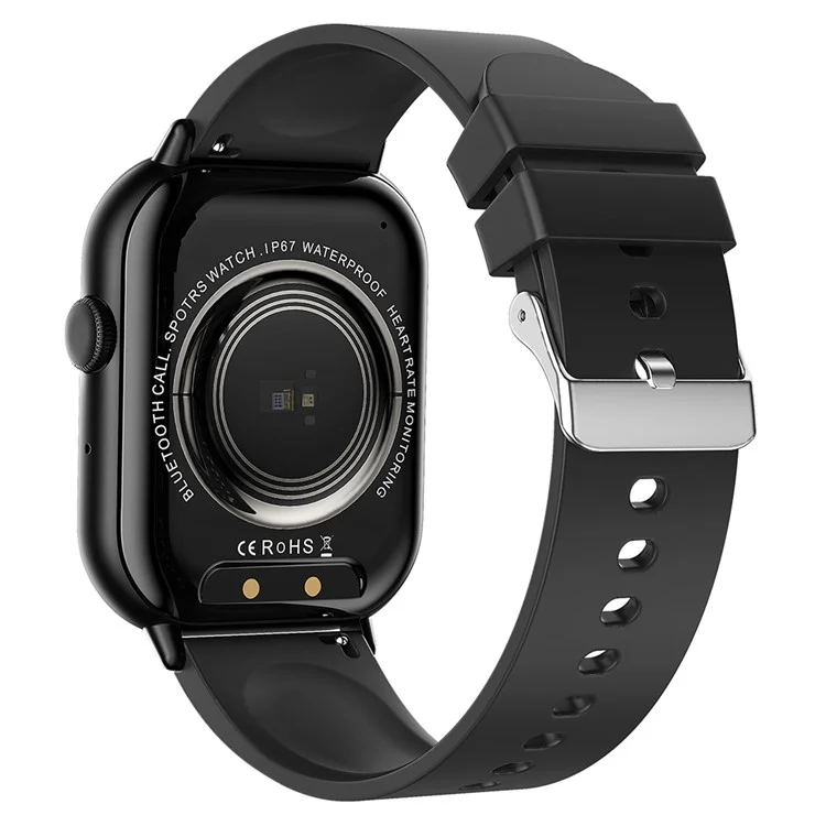 G44 2.01 Inch Smart Watch 24 Hours Heart Rate Monitor Fitness Tracker Wristwatch , Silicone Strap - Black