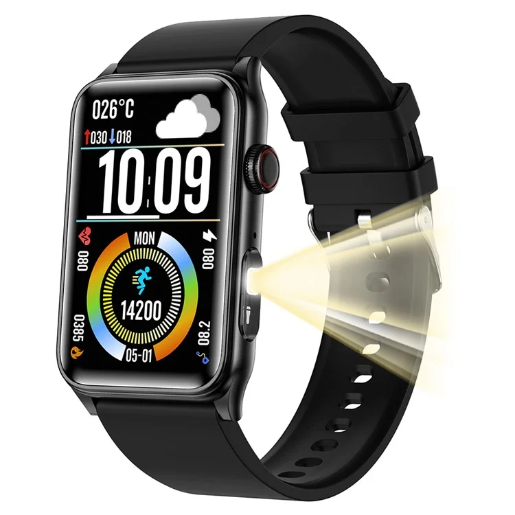 G50 1.57 Inch Smart Bracelet Fitness Tracker Bluetooth-compatible Calling Heart Rate Monitor Wristband - Black
