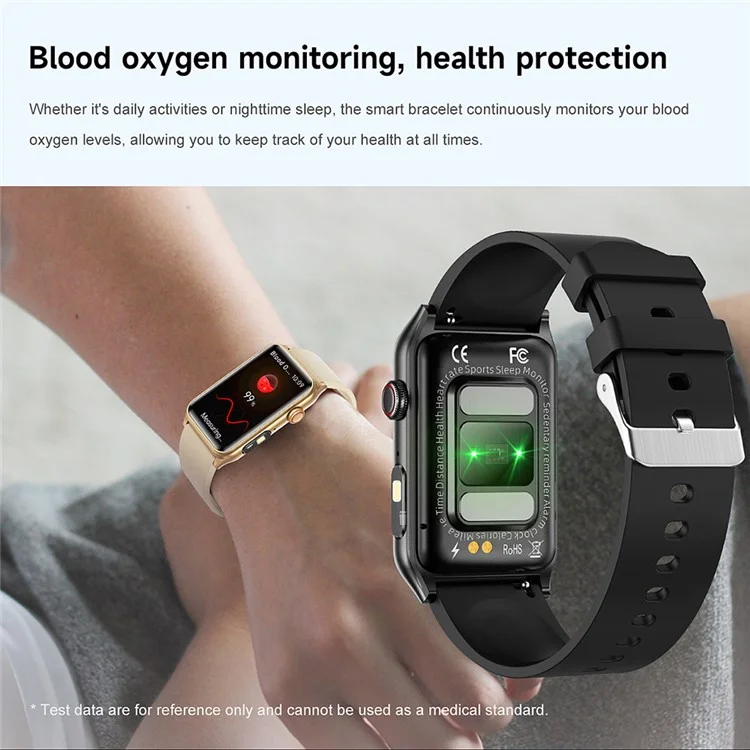 G50 1.57 Inch Smart Bracelet Fitness Tracker Bluetooth-compatible Calling Heart Rate Monitor Wristband - Black