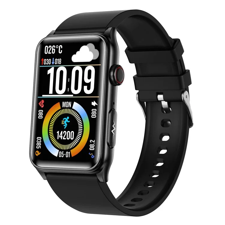 GE50 1.57 Inch Sports Wristband ECG Heart Rate Monitor Bluetooth-compatible Calling Smart Bracelet - Black
