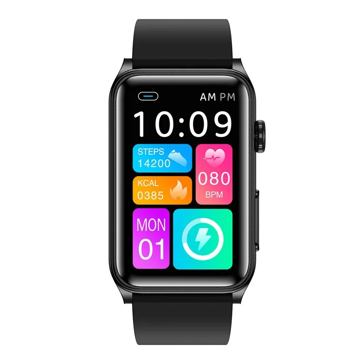 GE50 1.57 Inch Sports Wristband ECG Heart Rate Monitor Bluetooth-compatible Calling Smart Bracelet - Black