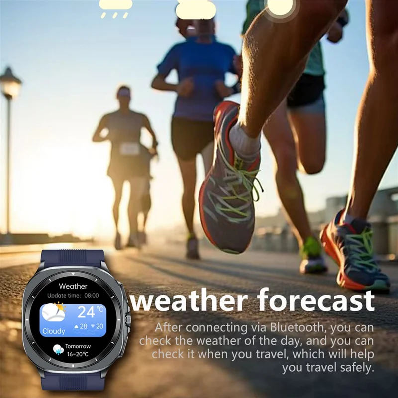 TK65 1.43 Inch ECG Blood Pressure Monitor Bluetooth-compatible Call Smart Watch Support NFC Access Control - Blue