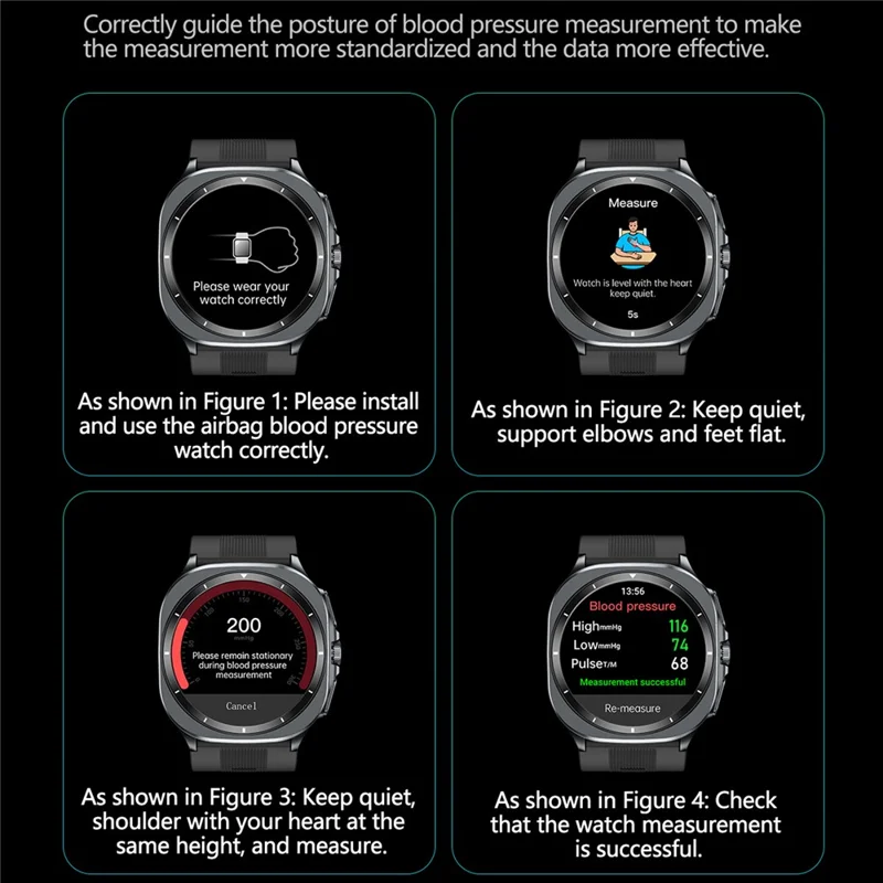 TK65 1.43 Inch ECG Blood Pressure Monitor Bluetooth-compatible Call Smart Watch Support NFC Access Control - Blue