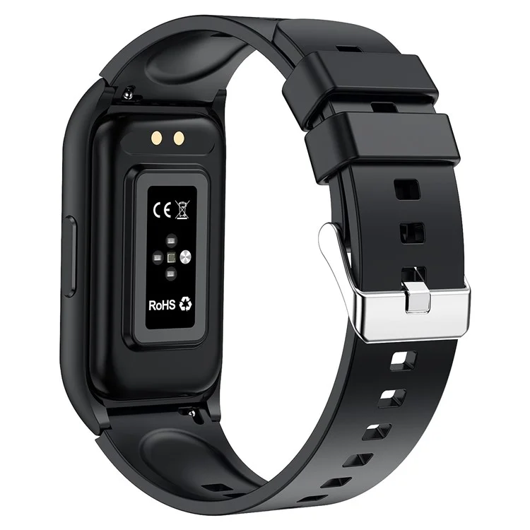 TK75 1.47 Inch Smart Bracelet Heart Rate Blood Oxygen Body Temperature Monitor Fitness Tracker - Black