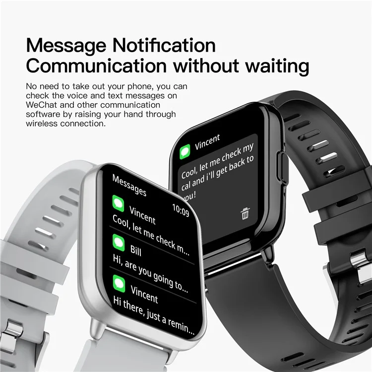 Z169 1.83 Inch Smart Watch Bluetooth-compatible Calling Heart Rate Sleep Monitor Multi Sports Tracker - Black