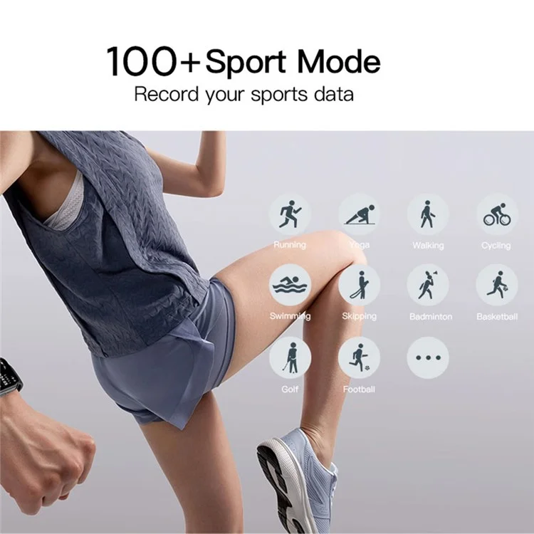 Z169 1.83 Inch Smart Watch Bluetooth-compatible Calling Heart Rate Sleep Monitor Multi Sports Tracker - Black