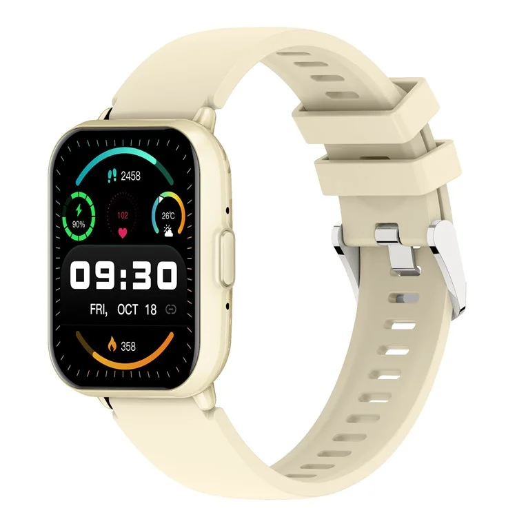 Z169 1.83 Inch Smart Watch Bluetooth-compatible Calling Heart Rate Sleep Monitor Multi Sports Tracker - Light Gold