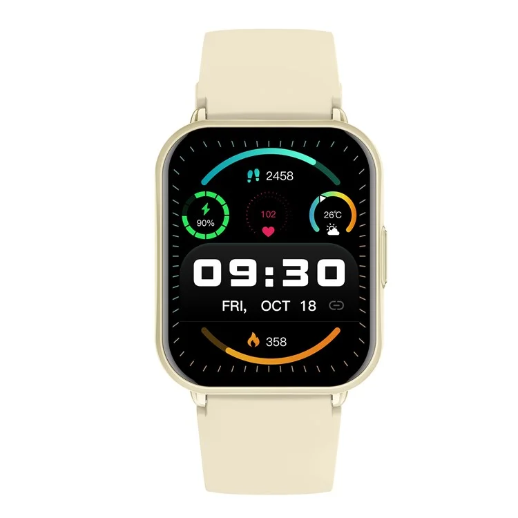 Z169 1.83 Inch Smart Watch Bluetooth-compatible Calling Heart Rate Sleep Monitor Multi Sports Tracker - Light Gold