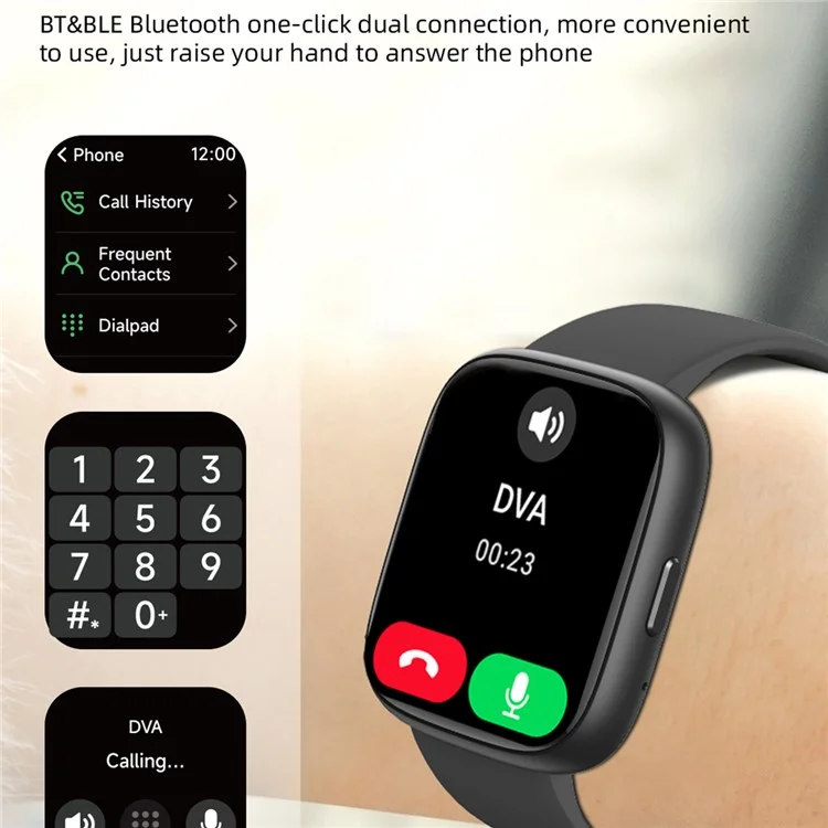 Smartwatch IDW26 de 1,83 pulgadas con Múltiples Modos Deportivos, Llamadas Bluetooth y Monitor de Frecuencia Cardíaca - Azul