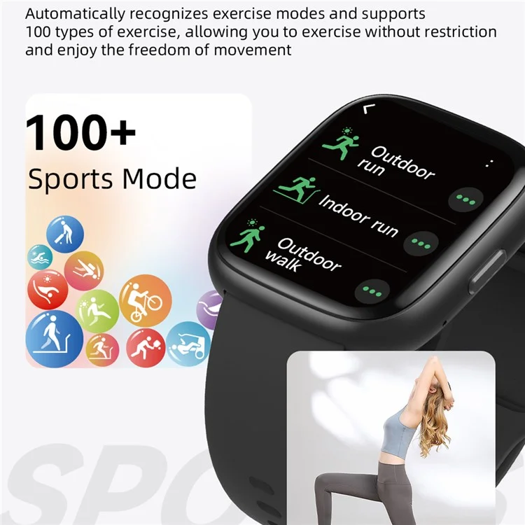 Smartwatch IDW26 de 1,83 pulgadas con Múltiples Modos Deportivos, Llamadas Bluetooth y Monitor de Frecuencia Cardíaca - Azul