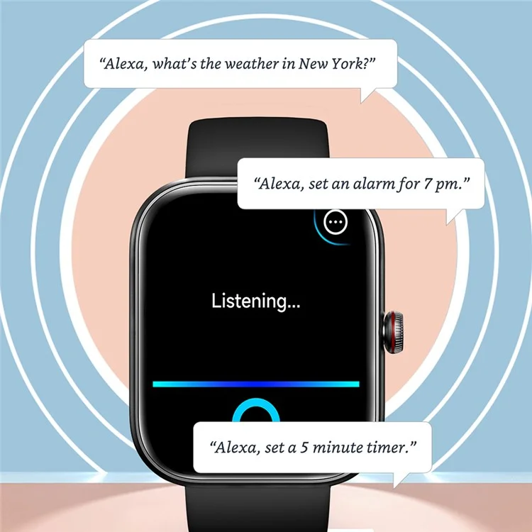 IDW20 1.91 Inch Smartwatch Bluetooth-compatible Calling Watch with Multi-Sport Modes  /  IP68 Waterproof  /  Alexa Voice Control - Blue