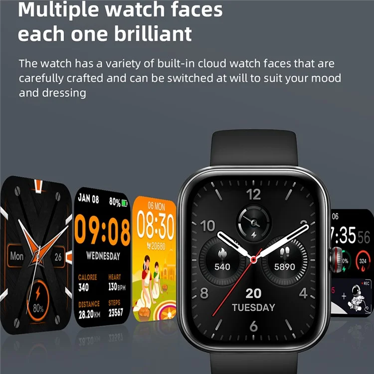 IDW20 1.91 Inch Smartwatch Bluetooth-compatible Calling Watch with Multi-Sport Modes  /  IP68 Waterproof  /  Alexa Voice Control - Blue