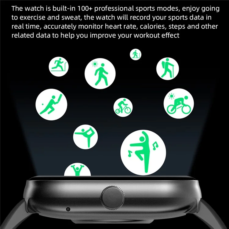 IDW20 1.91 Inch Smartwatch Bluetooth-compatible Calling Watch with Multi-Sport Modes  /  IP68 Waterproof  /  Alexa Voice Control - Blue