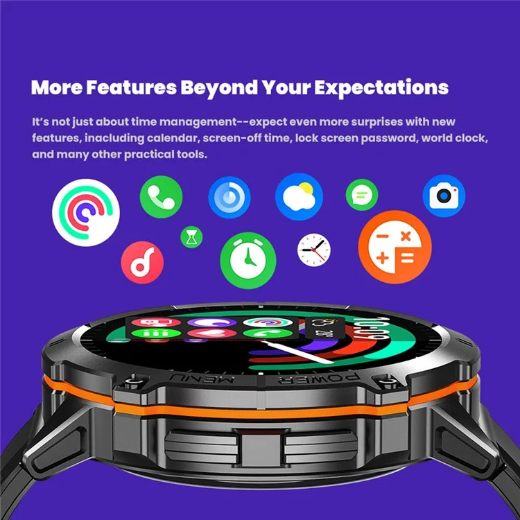Smartwatch X3 con Chiamata Bluetooth, Monitoraggio Frequenza Cardiaca, Pressione Sanguigna e Ossigeno, Schermo HD Large - Nero