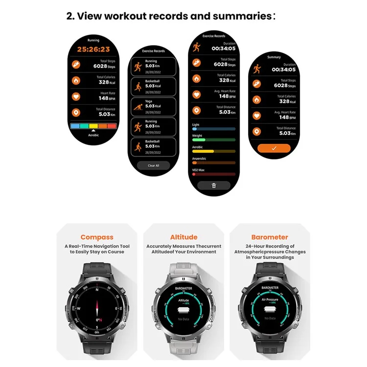 Smartwatch X3 con Chiamata Bluetooth, Monitoraggio Frequenza Cardiaca, Pressione Sanguigna e Ossigeno, Schermo HD Large - Nero