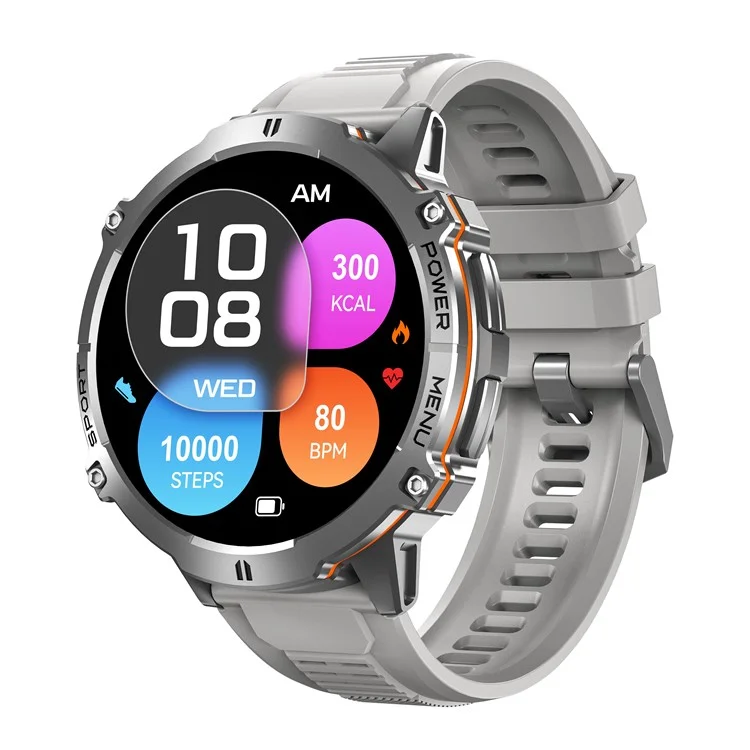 X3 Smart Watch Bluetooth-compatible Calling Heart Rate Blood Pressure Blood Oxygen Monitoring HD Large Screen Sport Watch - Silver