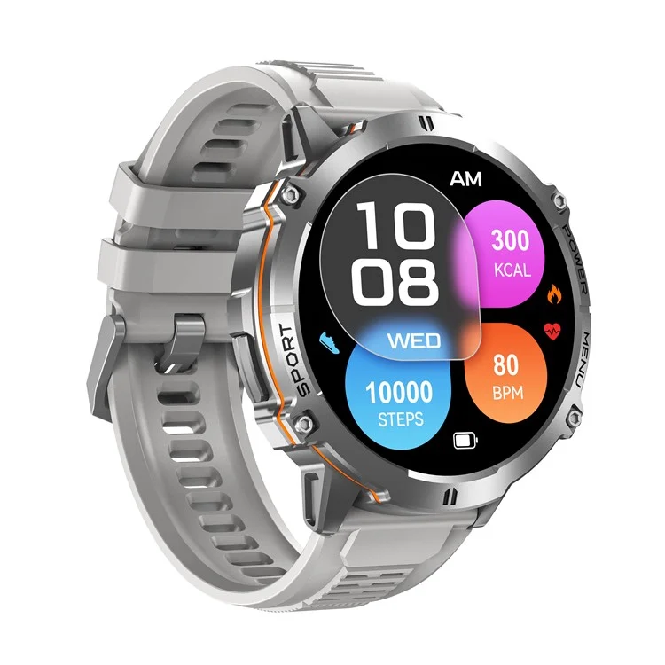 X3 Smart Watch Bluetooth-compatible Calling Heart Rate Blood Pressure Blood Oxygen Monitoring HD Large Screen Sport Watch - Silver