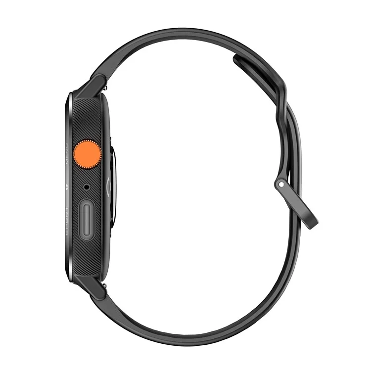 C30 Multifunction Smart Watch 1.95 Inch Large Screen 1ATM Waterproof Pedometer for Men Women Fitness Tracker - Black