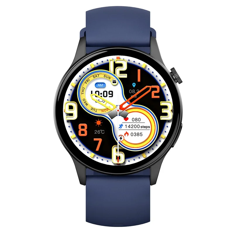 Y85 Smart Watch AMOLED Display Bluetooth-compatible Calling Temperature Blood Pressure Sleep Monitor Watch - Blue