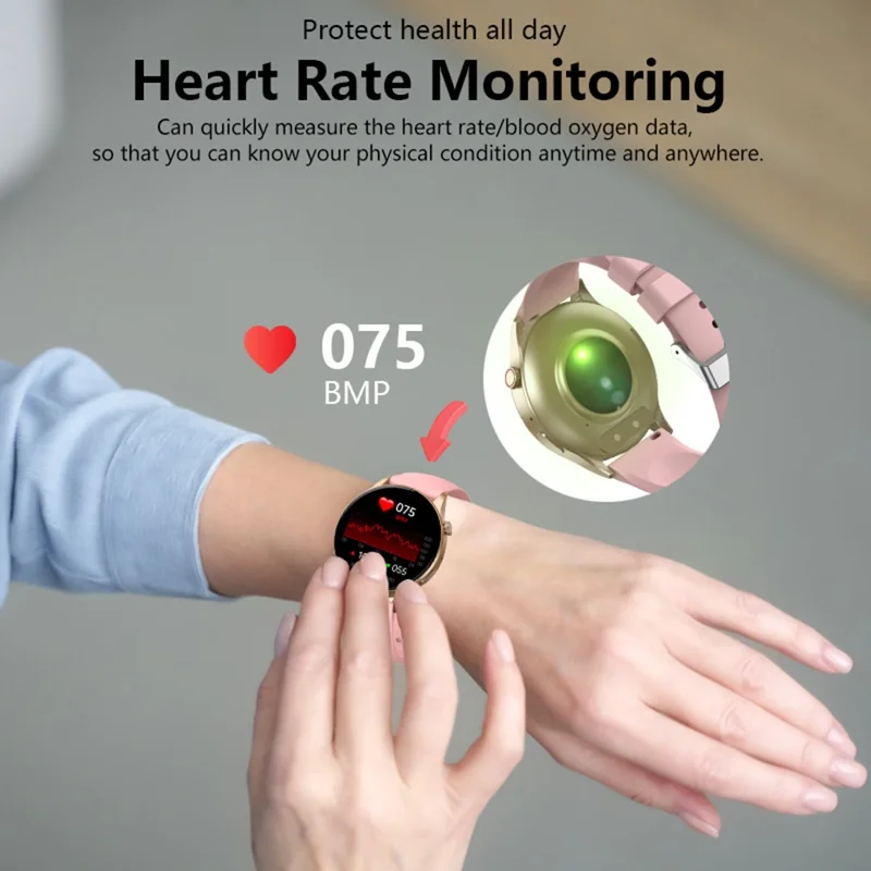 Y85 Smart Watch AMOLED Display Bluetooth-compatible Calling Temperature Blood Pressure Sleep Monitor Watch - Blue