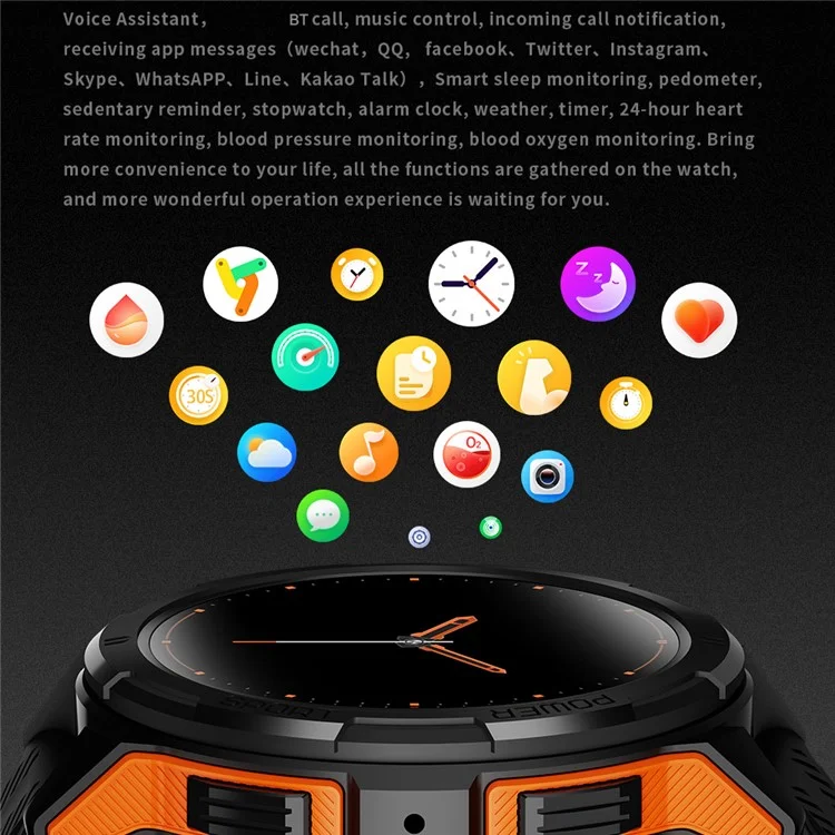 C25 Smart Watch 1.43 Inch AMOLED Display 1ATM Waterproof Heart Rate Monitor Fitness Tracker