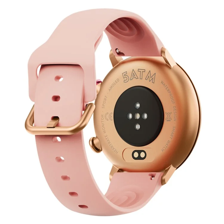 W2 Smart Watch for Women 1.32 Inch AMOLED Screen Health Tracking 5 ATM Waterproof Fitness Tracker - Pink