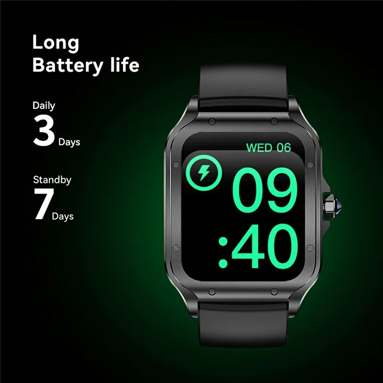 Acquisto all'ingrosso MA16 Smartwatch con schermo AMOLED da 1,78 pollici, GPS, impermeabile IP68 per sport - Nero