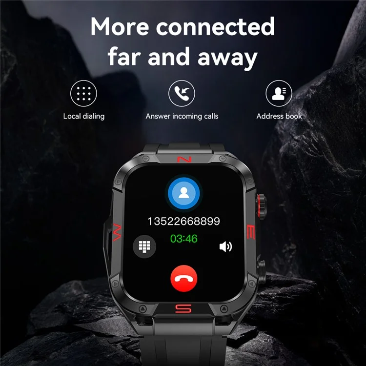 Bulk Purchasing MA18 2.05 Inch Health Monitor Smart Watch Bluetooth-compatible Calling Fitness Tracker - Silver
