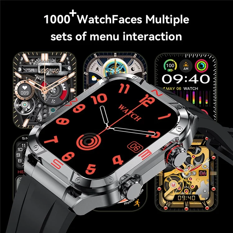 Bulk Purchasing MA18 2.05 Inch Health Monitor Smart Watch Bluetooth-compatible Calling Fitness Tracker - Silver