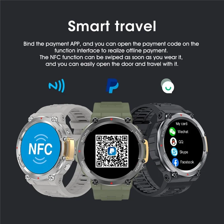 Bulk-Einkauf RUN2 1,5 Zoll Smartwatch Gesundheitsmonitor Bluetooth-kompatibel Anrufe Fitness-Tracker - Schwarz