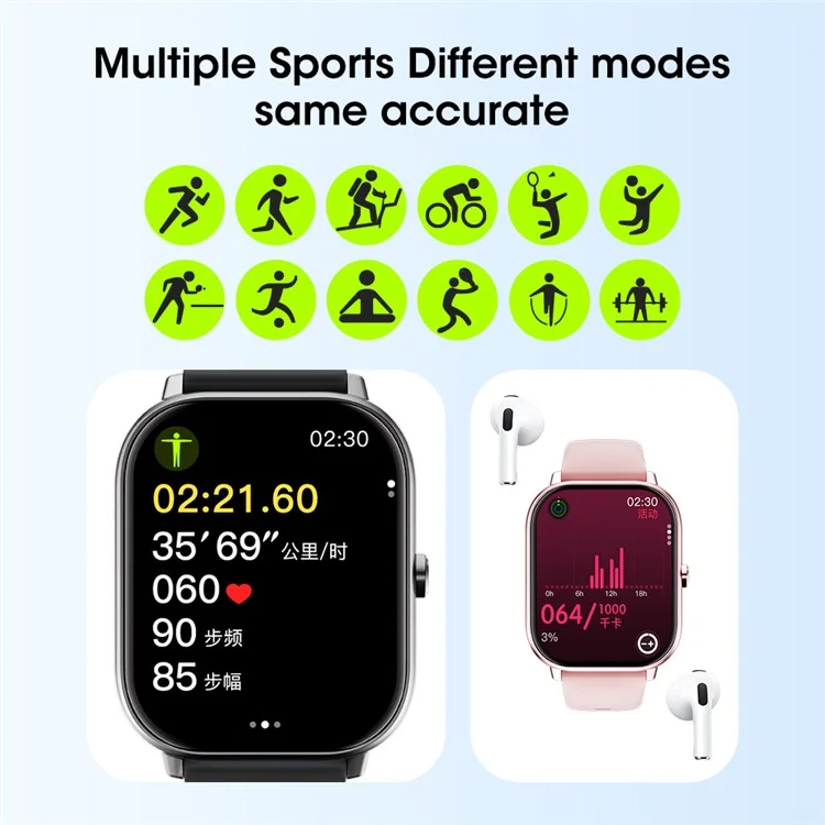 Bulk Purchasing GTS4pro 2.06 Inch Smart Watch Health Monitor BT Call Fitness Tracker GPS Sports Bracelet - Black