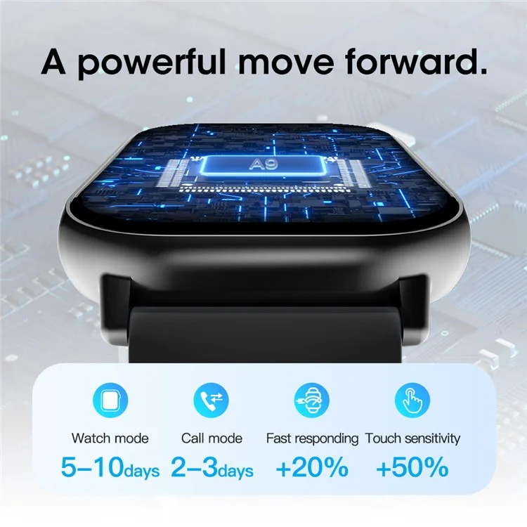 Bulk Purchasing GTS4pro 2.06 Inch Smart Watch Health Monitor BT Call Fitness Tracker GPS Sports Bracelet - Black