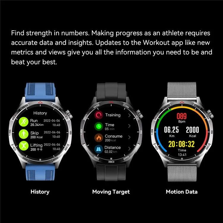 Compra al por mayor GT5Max Smartwatch de 1,43 pulgadas con Monitor de Salud y Rastreador de Fitness con más de 500 Estilos de Reloj - Negro