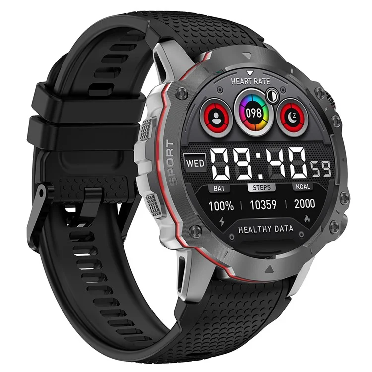 Compra em Bulk RUN8 Smartwatch de 1,55 Polegadas com Monitor de Saúde, Chamadas via Bluetooth, GPS e Rastreamento Esportivo - Preto