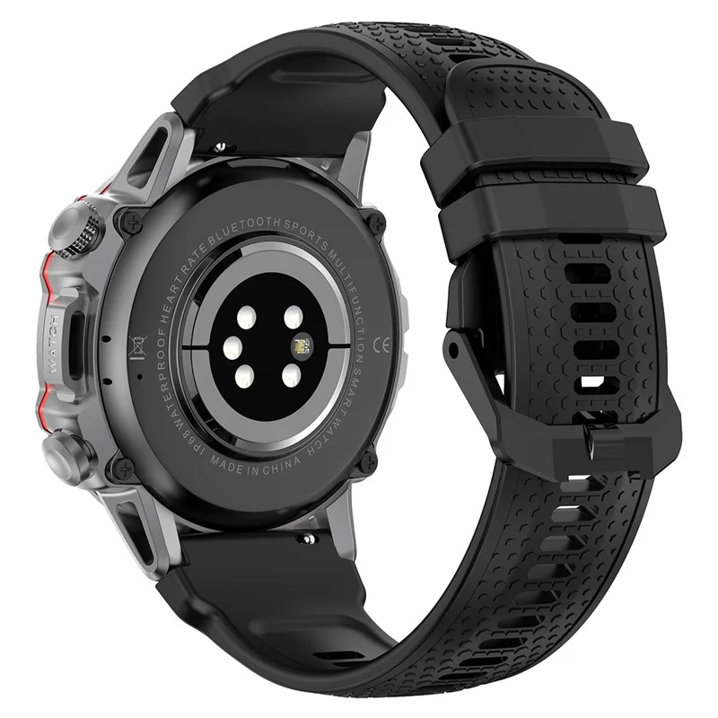 Bulk Purchasing RUN8 1.55 Inch Smart Watch Health Monitor Bluetooth-compatible Calling GPS Tracking Sports Watch - Silver+Black