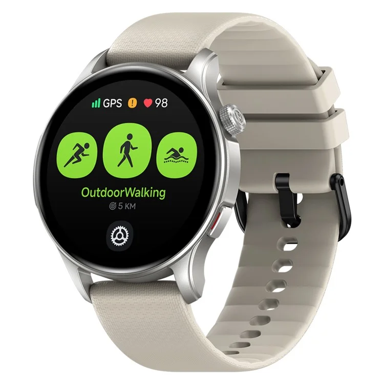 ZEBLAZE Btalk 3 GPS Smart Watch 1.43 Inch AMOLED Screen Outdoor Sports Tracker Health Monitor - Cream