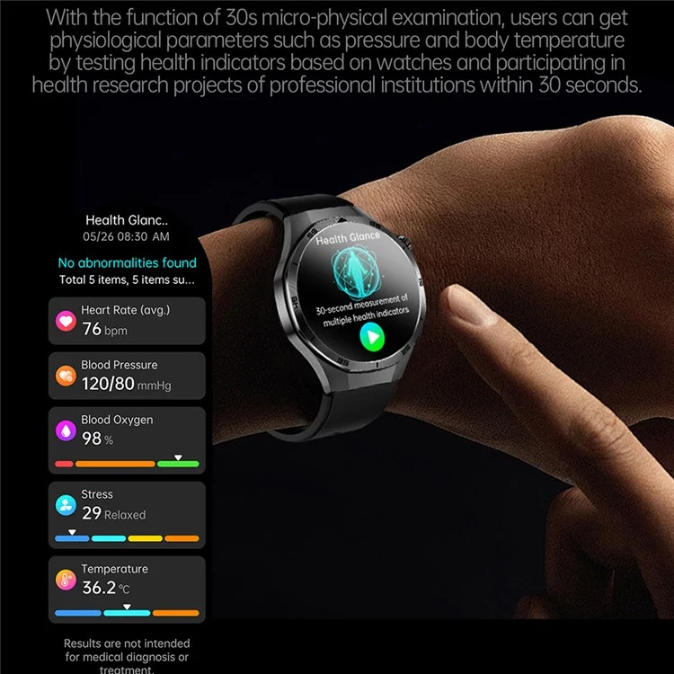 ET456 Silikon-Armband 1,56 Zoll Rundes AMOLED-Display Smartwatch mit Bluetooth-Kompatibilität, Anrufen, EKG-Gesundheitsmonitor und Sportfunktion - Rot