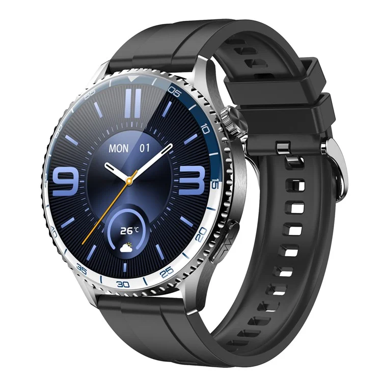 MT900 ECG Smart Watch 1.56 AMOLED Display Alipay Bluetooth-Compatible Calling Health Monitor Sport Watch - Black
