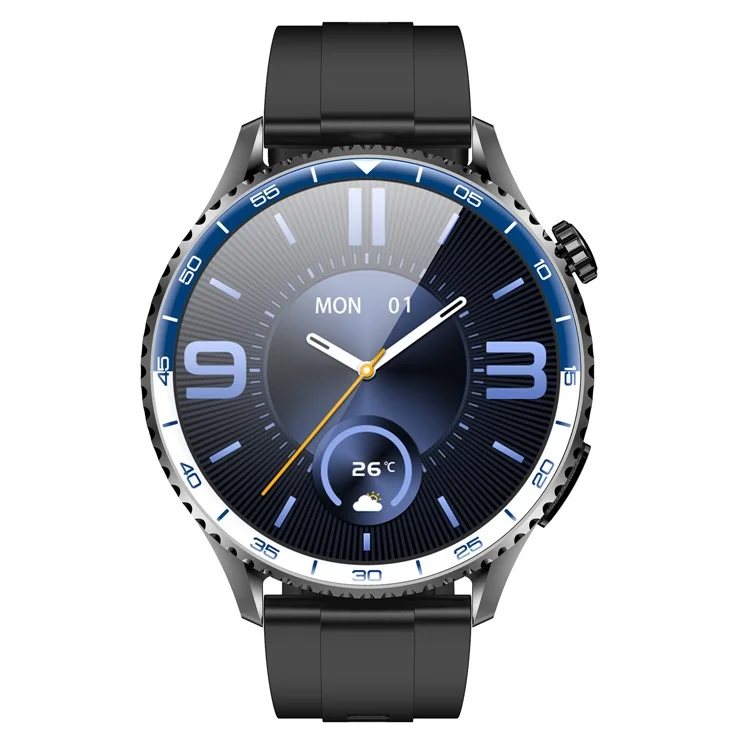 MT900 ECG Smart Watch 1.56 AMOLED Display Alipay Bluetooth-Compatible Calling Health Monitor Sport Watch - Black
