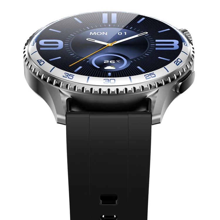 MT900 ECG Smart Watch 1.56 AMOLED Display Alipay Bluetooth-Compatible Calling Health Monitor Sport Watch - Black