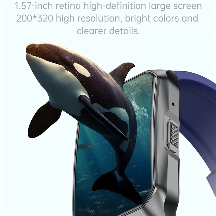 Bracelet connecté T69 Moniteur d'activité physique Écran incurvé Compatible Bluetooth Appels Suivi de la santé Bracelet de sport - Noir