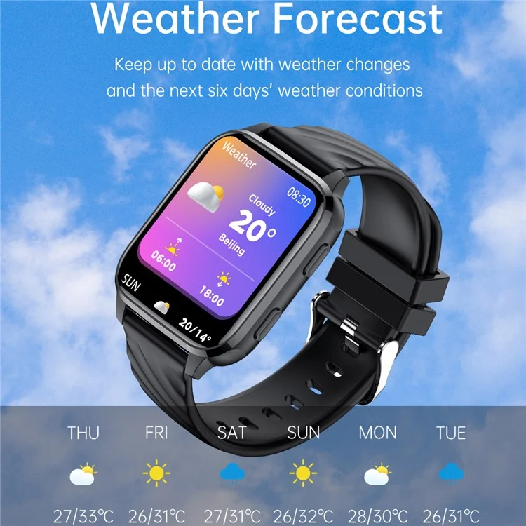 FW12 Smartwatch da 1,85 pollici con Monitoraggio Frequenza Cardiaca e Ossigeno nel Sangue, Chiamate Bluetooth, Tracker di Salute - Arancione