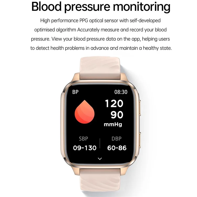 FW12 Smartwatch da 1,85 pollici con Monitoraggio Frequenza Cardiaca e Ossigeno nel Sangue, Chiamate Bluetooth, Tracker di Salute - Arancione