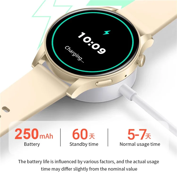 KC88 1.43 Inch AMOLED Screen Smart Watch Bluetooth-compatible Calling Heart Rate Blood Pressure Monitor - Pink