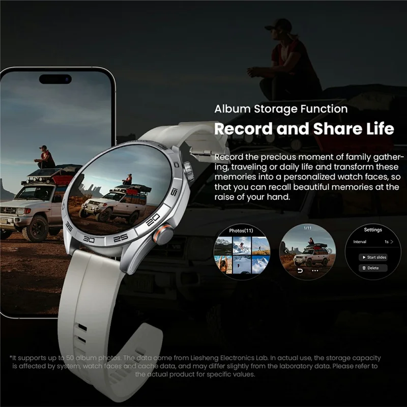 HAYLOU Solar 5 1.58 Inch AMOLED Screen Smart Watch Health Monitor Bluetooth-compatible Call Wristwatch - Silver