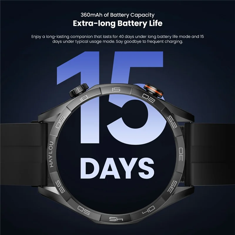 HAYLOU Solar 5 1.58 Inch AMOLED Screen Smart Watch Health Monitor Bluetooth-compatible Call Wristwatch - Silver