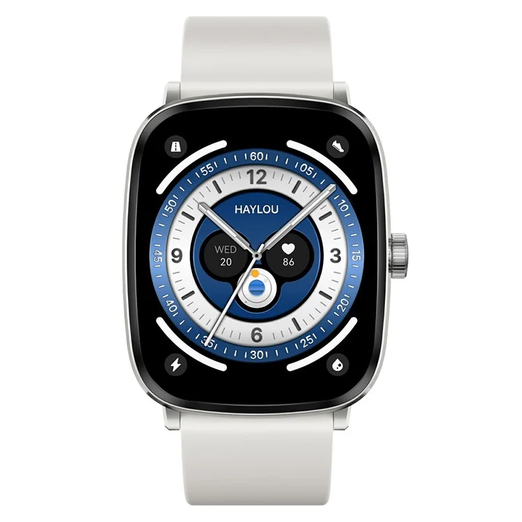HAYLOU RS5 LS19 2.01 Inch AMOLED Screen Health Monitoring Smart Watch Bluetooth-Compatible Calling Fitness Tracker - Silver