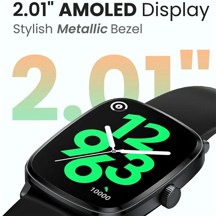 HAYLOU RS5 LS19 2.01 Inch AMOLED Screen Health Monitoring Smart Watch Bluetooth-Compatible Calling Fitness Tracker - Silver