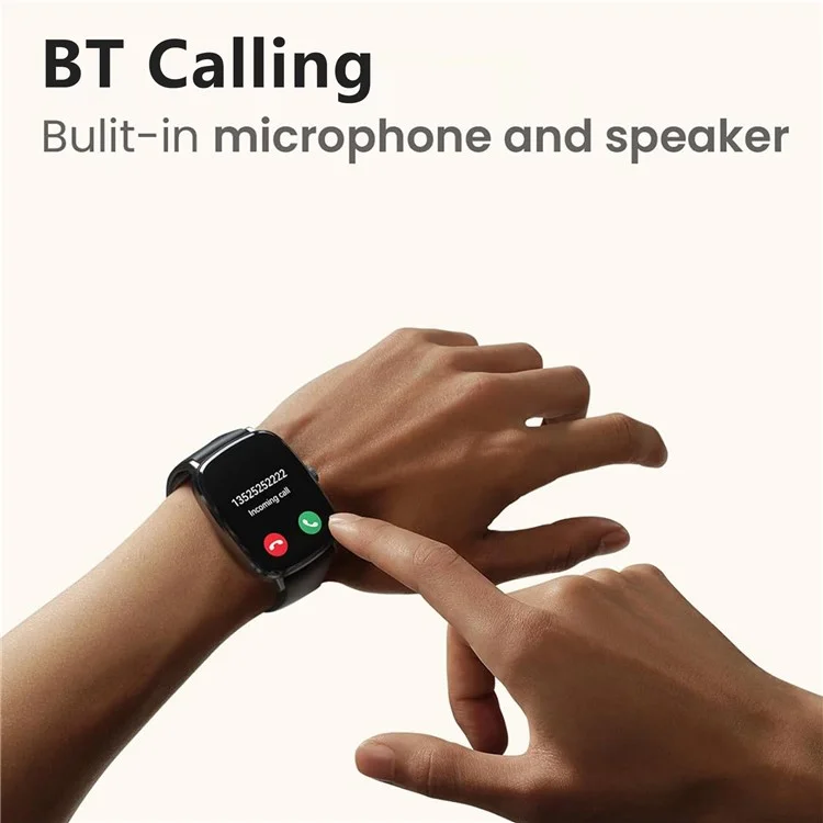 HAYLOU RS5 LS19 2.01 Inch AMOLED Screen Health Monitoring Smart Watch Bluetooth-Compatible Calling Fitness Tracker - Silver